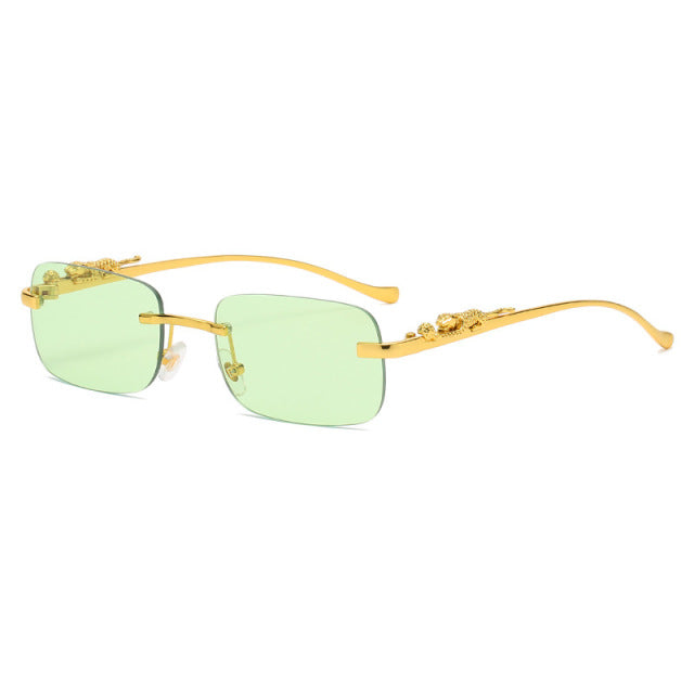 Designer Rimless Square Sunglasses