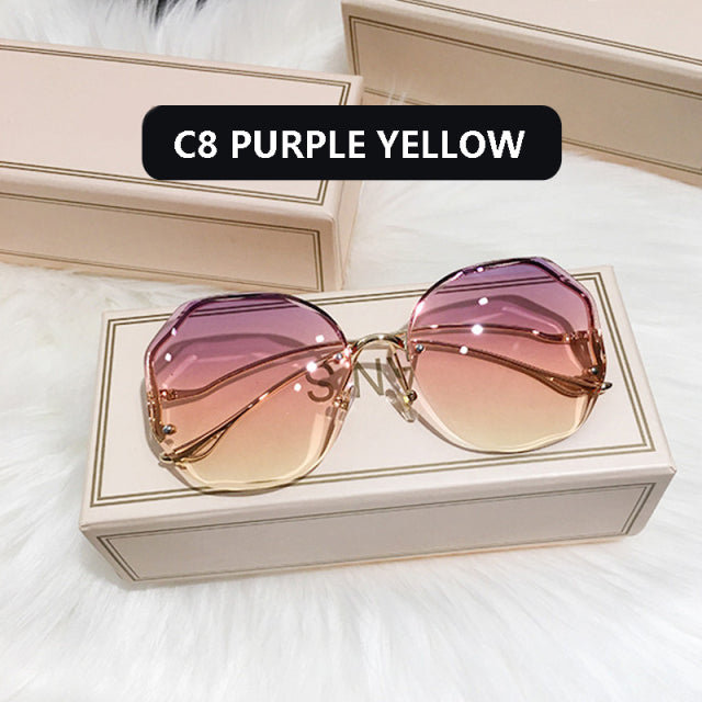 Fashion Trimmed Lens Sunglasses