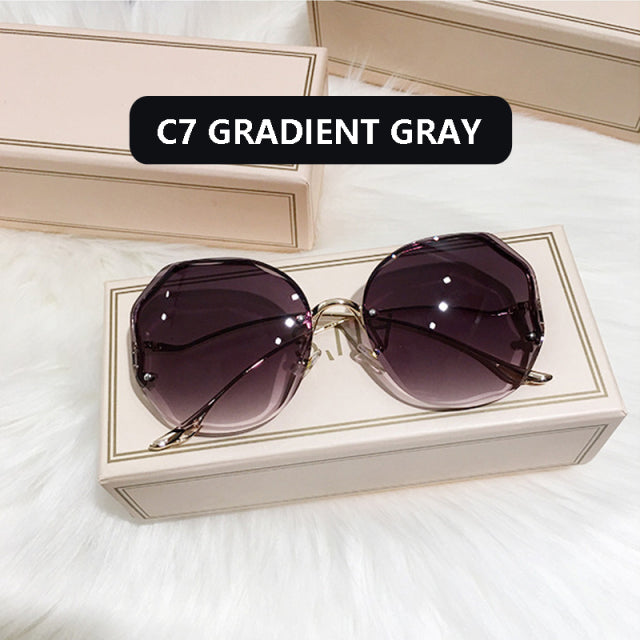 Fashion Trimmed Lens Sunglasses