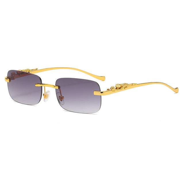 Designer Rimless Square Sunglasses