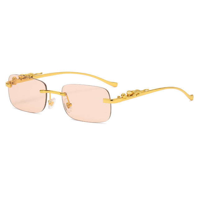 Designer Rimless Square Sunglasses