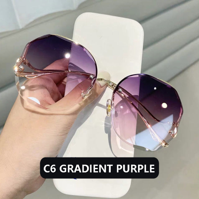 Fashion Trimmed Lens Sunglasses