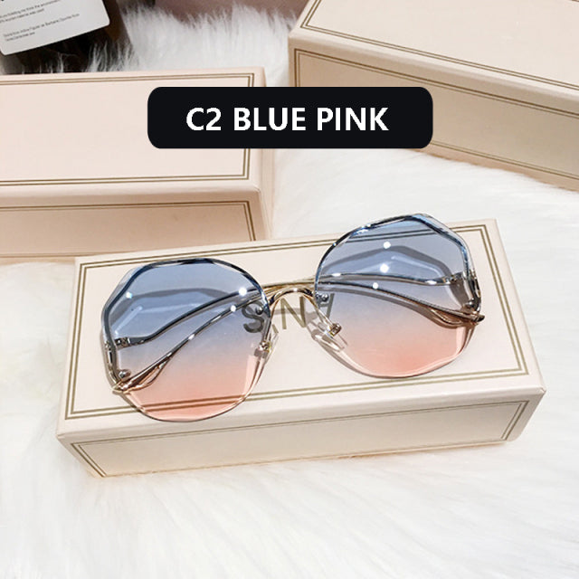 Fashion Trimmed Lens Sunglasses