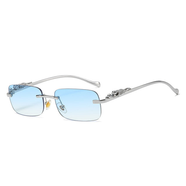 Designer Rimless Square Sunglasses