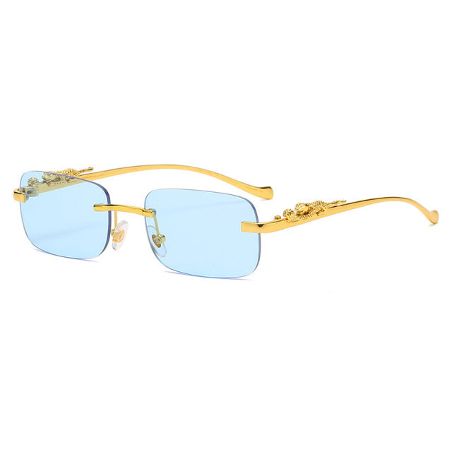 Designer Rimless Square Sunglasses