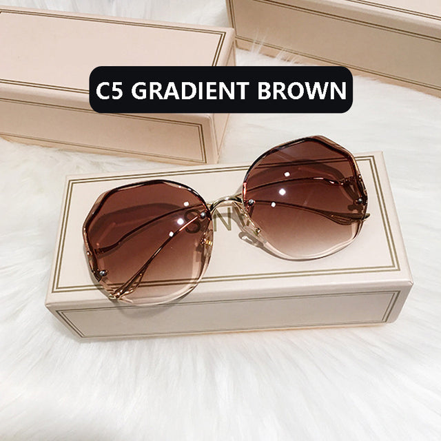 Fashion Trimmed Lens Sunglasses