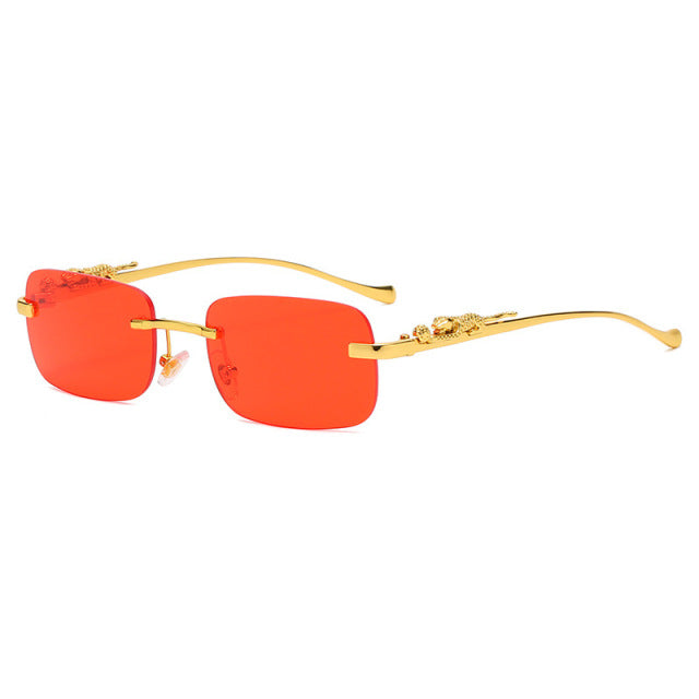 Designer Rimless Square Sunglasses