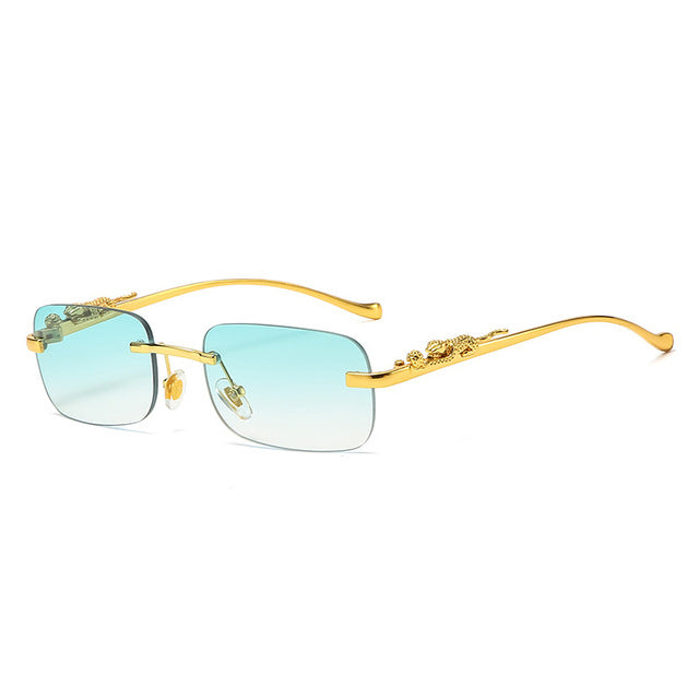 Designer Rimless Square Sunglasses