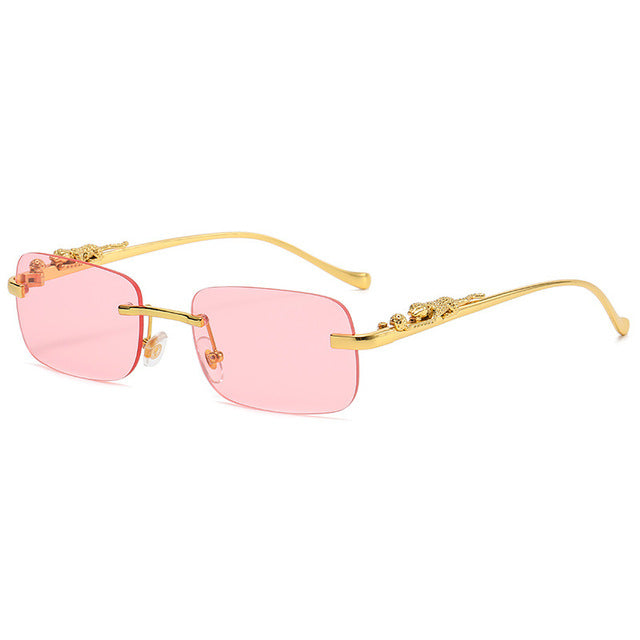 Designer Rimless Square Sunglasses