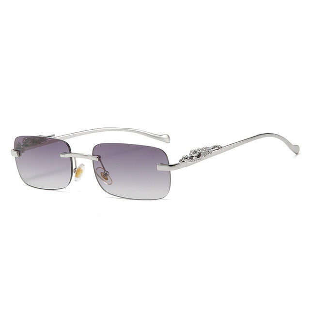 Designer Rimless Square Sunglasses