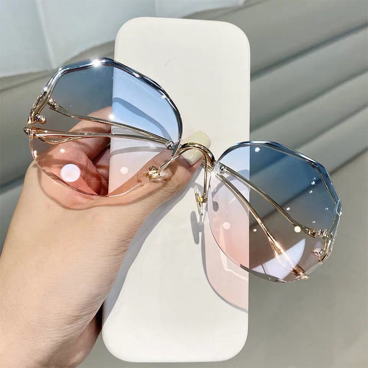 Fashion Trimmed Lens Sunglasses