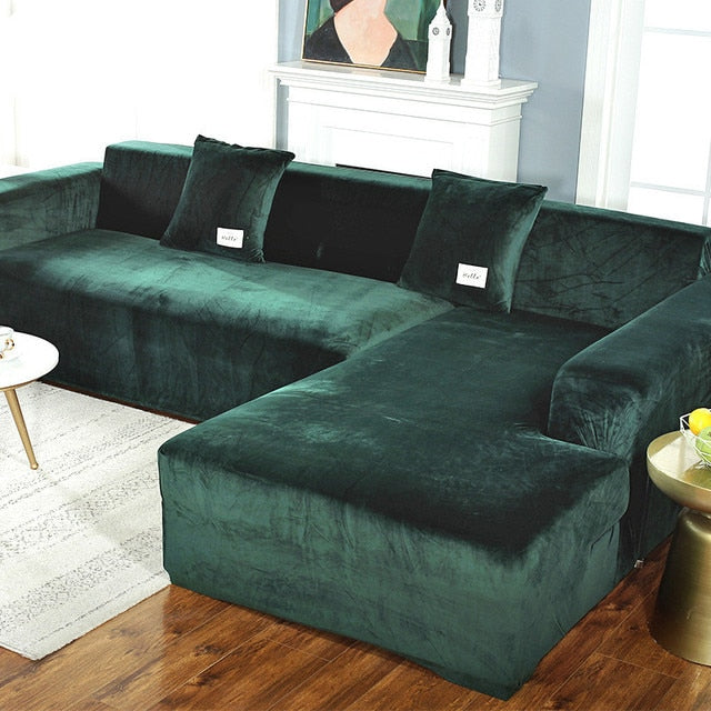 Shaped Sofa Velvet Covers for Living Room