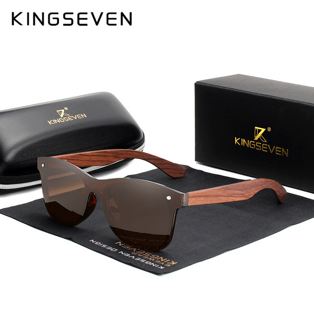 Mens Natural Wooden Sunglasses